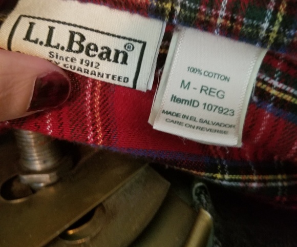 L.L. Bean Scotch Plaid Flannel - Picture 3 of 3